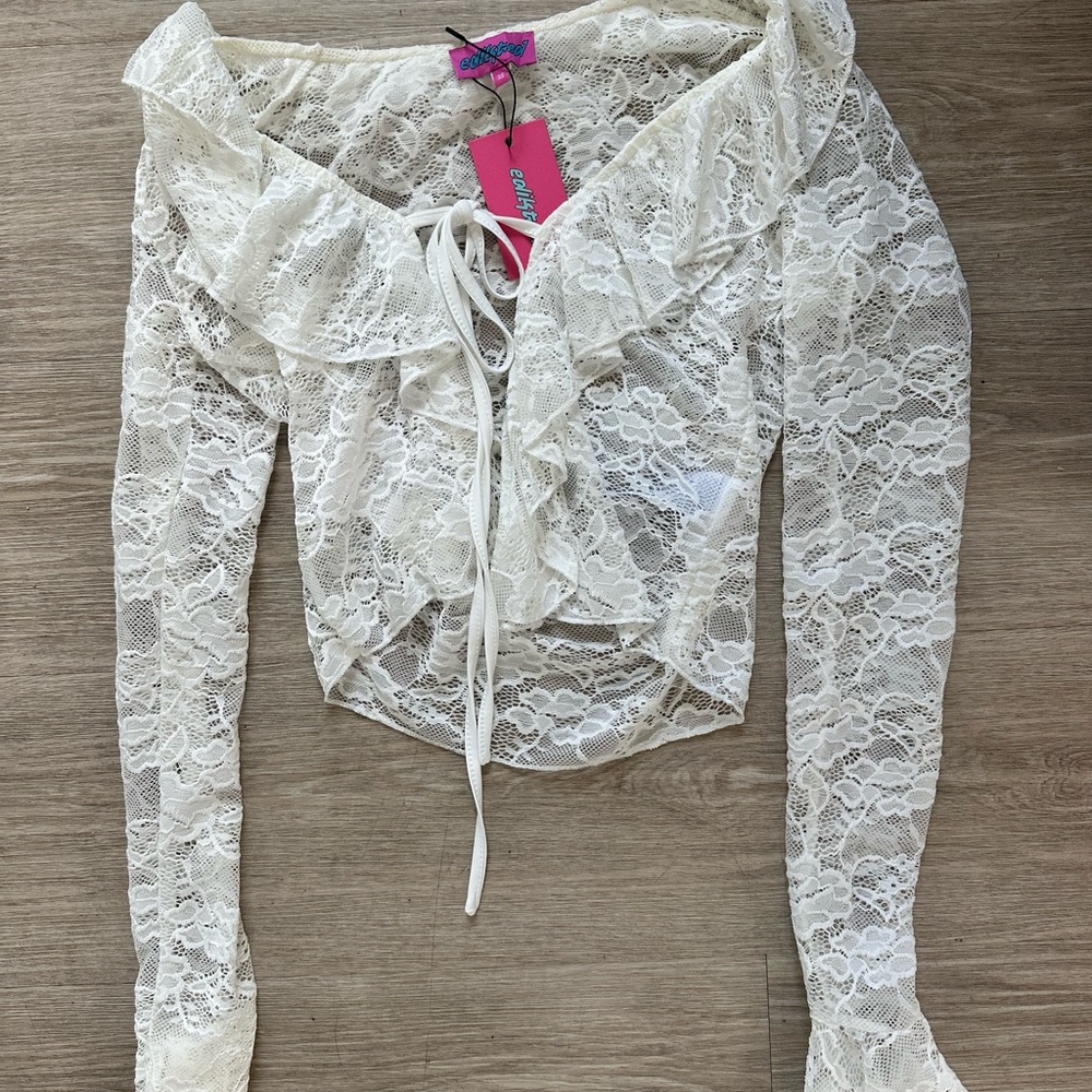 Elegant Lace Off-Shoulder Top